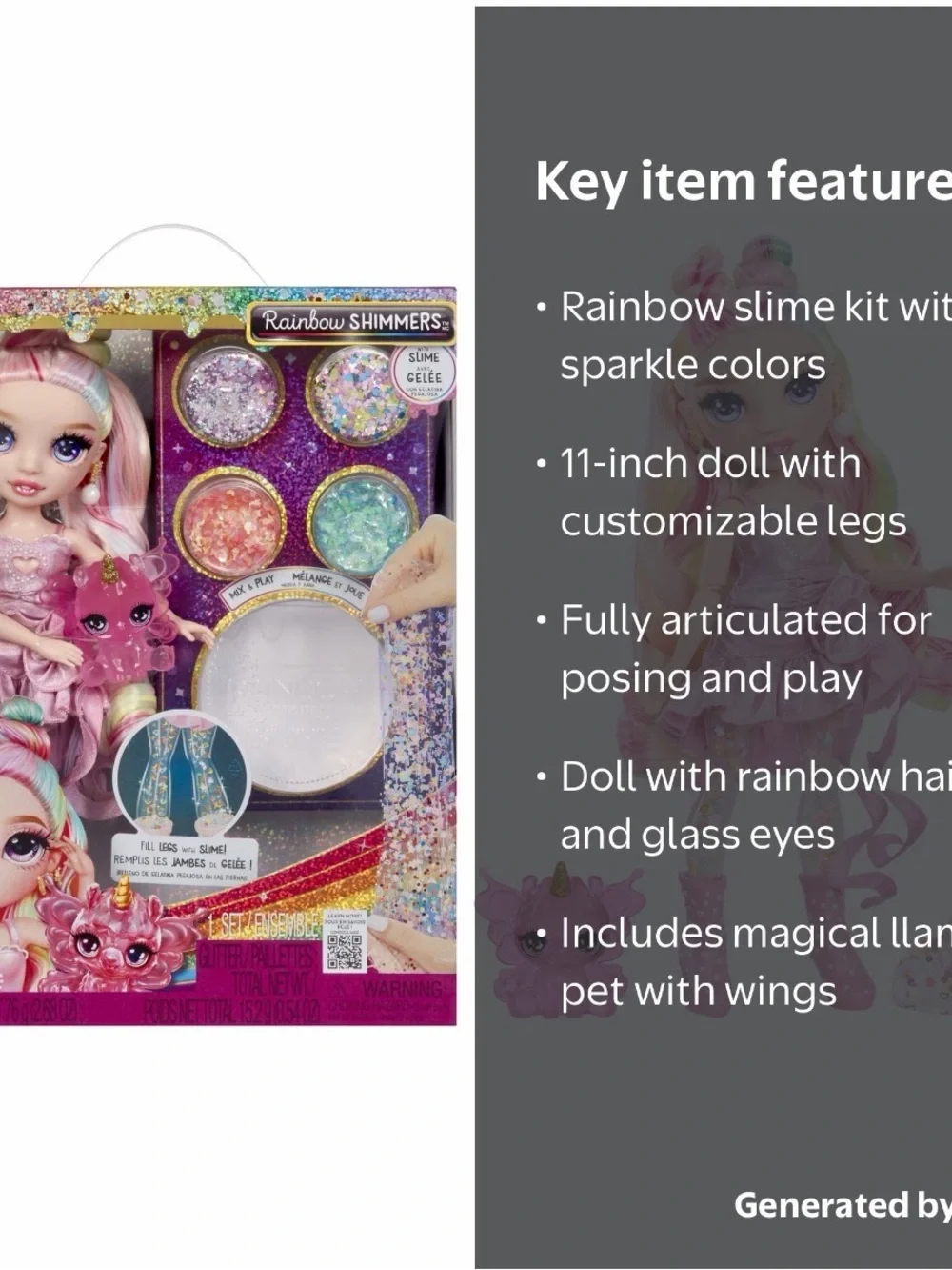 Rainbow High Rainbow Shimmers with Slime - Bella, Pink 11